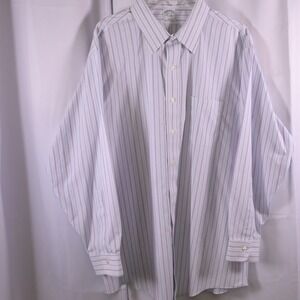 Brooks Brothers Stripe Non Iron Dress Shirt Mens 17.5‑33 Supima Cotton